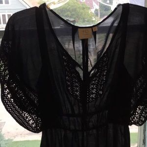 Anthropologie HD in Paris sheer boho cotton dress